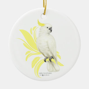 Sulphur Crested Cockatoo Ceramic Ornament