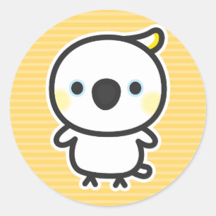 Sulphur-crested cockatoo classic round sticker