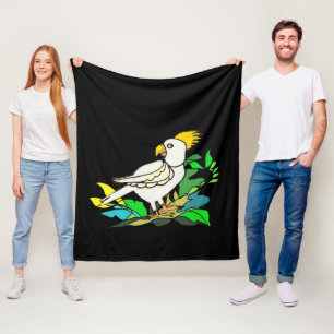 Sulphur crested cockatoo fleece blanket