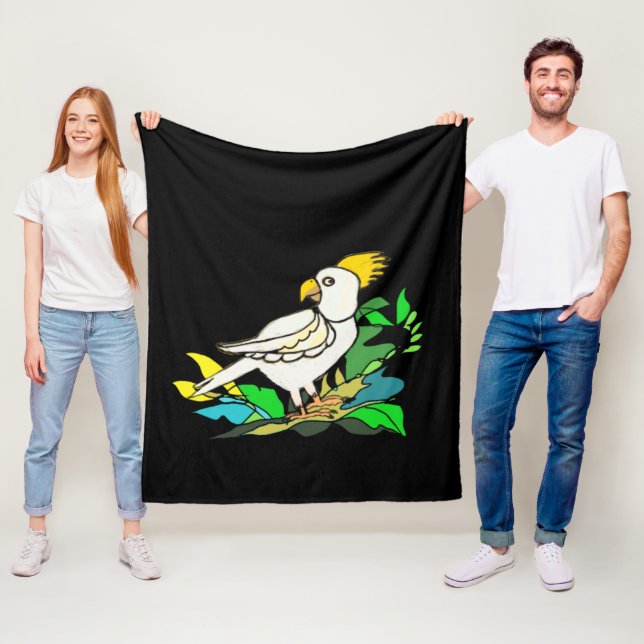 Sulphur crested cockatoo fleece blanket (In Situ)
