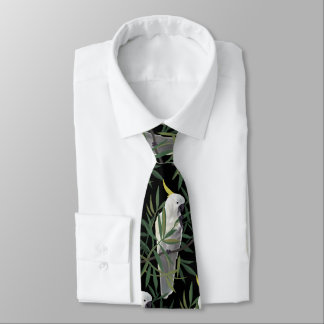 Sulphur-Crested Cockatoo in Tree Illustration Tie