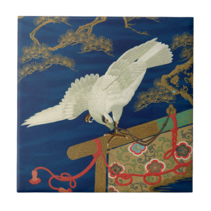 Sulphur-crested cockatoo,Japanese Ornamental Art Ceramic Tile