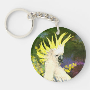 Sulphur crested cockatoo Parrot Key Ring