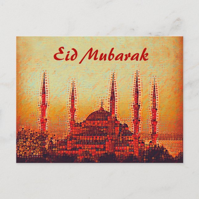 Sultan Ahmed mosque painting Postcard (Front)
