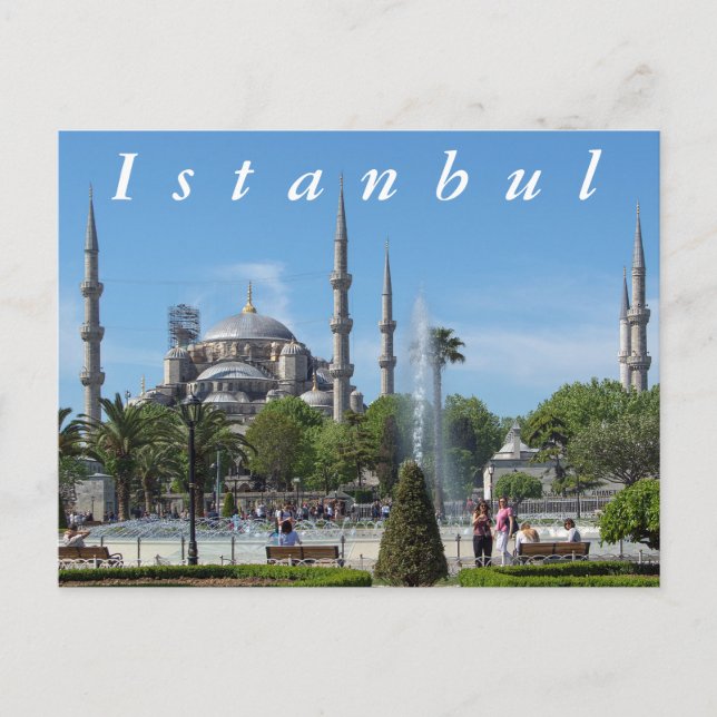 Sultan Ahmed Mosque. Postcard (Front)