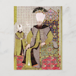 Sultan Ahmet III and the heir to the throne Postcard