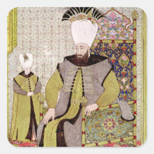 Sultan Ahmet III  and the heir to the throne Square Sticker