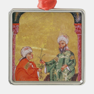 Sultan Ahmet III with one of his disciples Metal Ornament