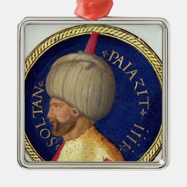 Sultan Bayezid I Metal Tree Decoration (Front)