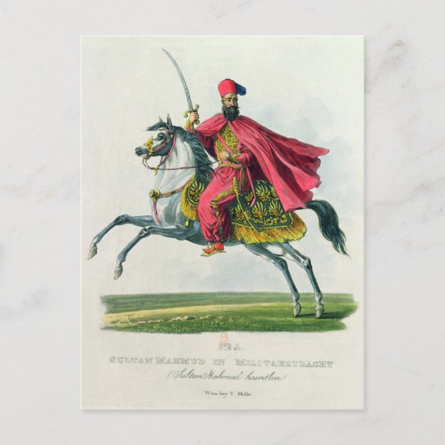 Sultan Mahmud II  1829 Postcard (Front)