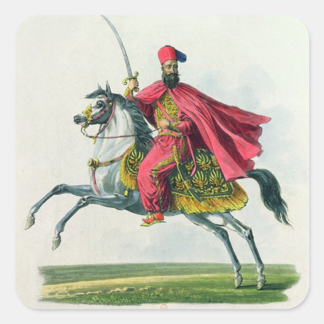 Sultan Mahmud II  1829 Square Sticker (Front)