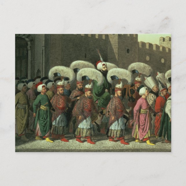 Sultan Mahmud II in Procession, 1809 Postcard (Front)