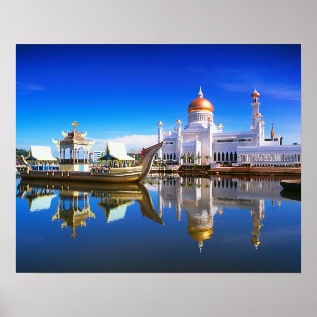 Sultan Omar Ali Saifuddien Mosque Poster (Front)