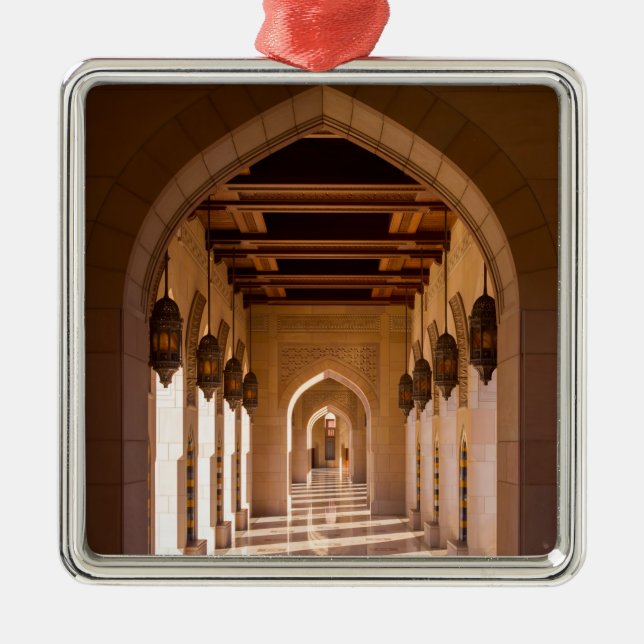 Sultan Qaboos Grand Mosque in Muscat, Oman Metal Ornament (Front)