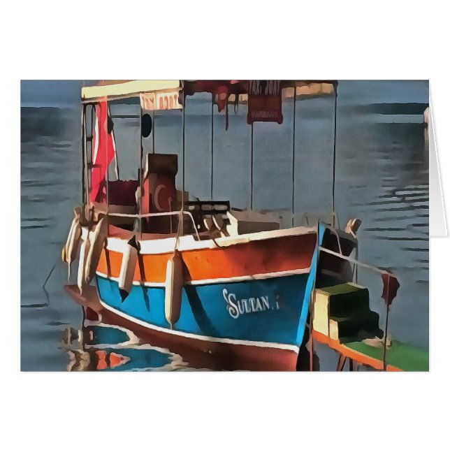 Sultan Taxi Boat Marmaris Nautical Art  (Front Horizontal)