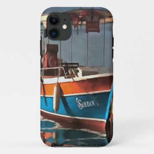 Sultan Taxi Boat Marmaris Nautical Art iPhone 11 Case