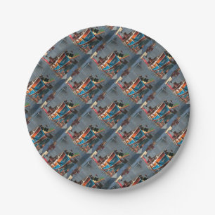 Sultan Taxi Boat Marmaris Nautical Art Paper Plate