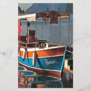 Sultan Taxi Boat Marmaris Nautical Art Stationery