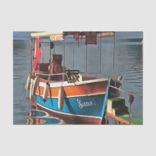 Sultan Taxi Boat Marmaris Nautical Art Tissue Paper