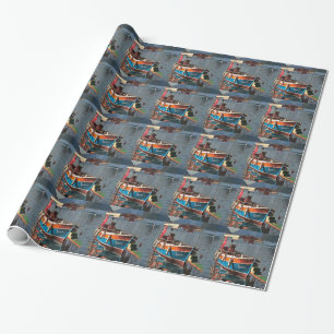 Sultan Taxi Boat Marmaris Nautical Art Wrapping Paper