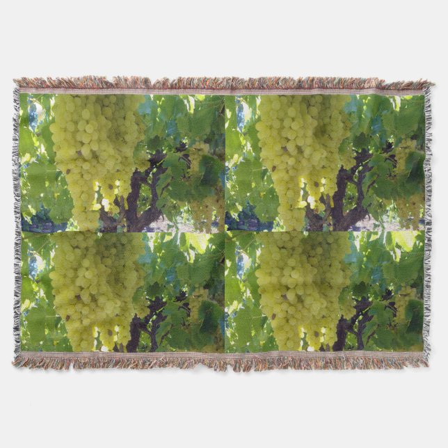 Sultana Grapes On A Grape Vine,  Throw Blanket (Front)
