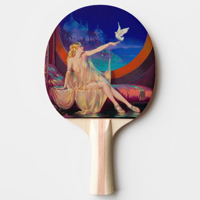 Sultana the Arabian Sultan's Concubine 1925 Ping Pong Paddle (Front)