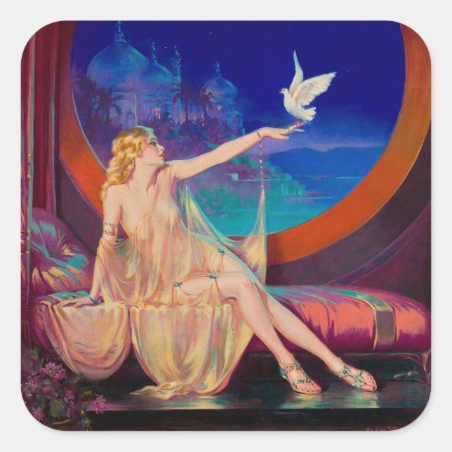 Sultana the Arabian Sultan's Concubine 1925 Square Sticker (Front)