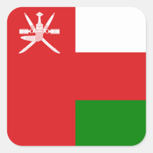 Sultanate of Oman Flag Square Sticker