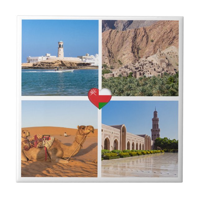 Sultanate of Oman landmarks Ceramic Tile (Front)