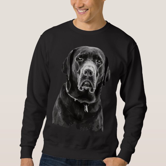 Sultry Black Labrador Sweatshirt (Front)