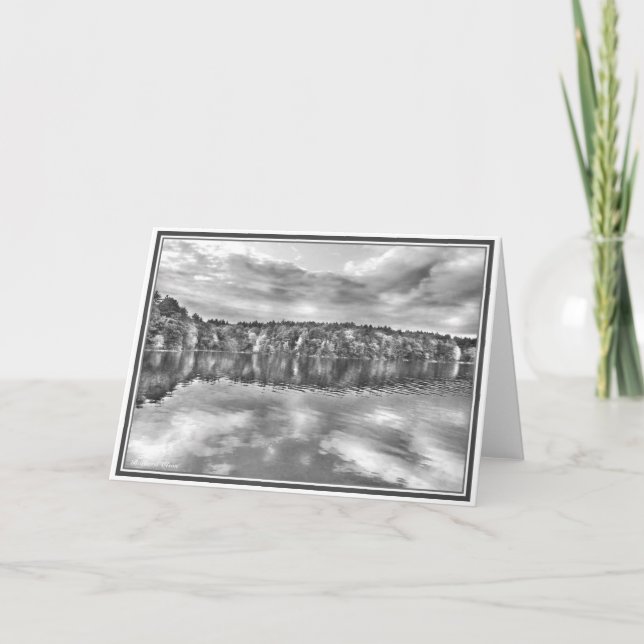 Sultry fall evening at Walden Pond:greeting card (Front)
