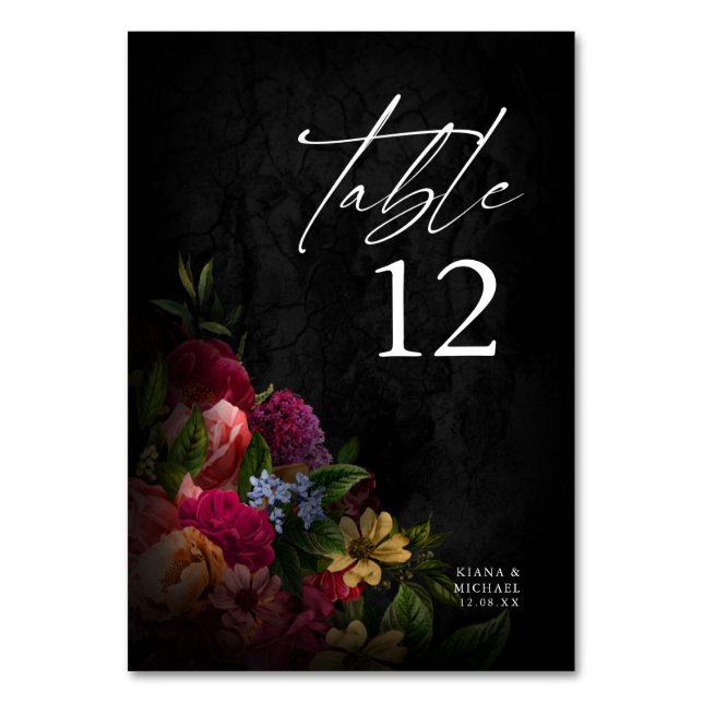 Sultry Nights Floral Wedding Thank You ID829 (Front)
