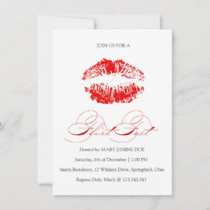 Sultry Red Single Valentine's Day Party Invitation