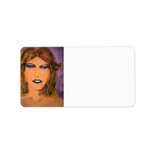 Sultry Woman Sketch Label