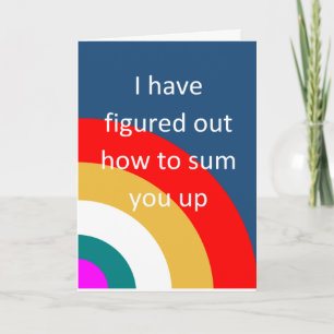 Sum up congrats card