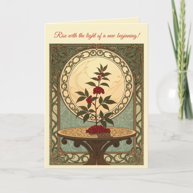 Sumac of Sunrise A Symbol of Nowruz Renewal Card (Front)