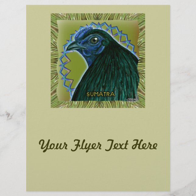 Sumatra Rooster Framed Flyer (Front)