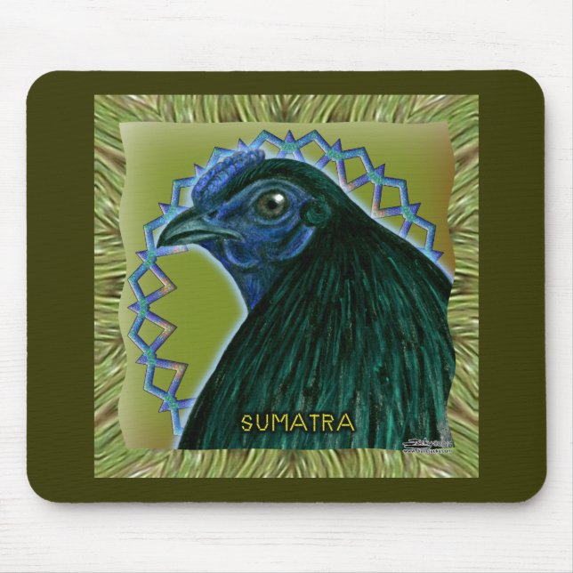 Sumatra Rooster Framed Mouse Pad (Front)
