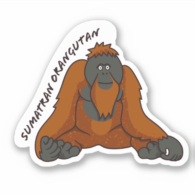 "Sumatran Orangutan" Sticker (Front)