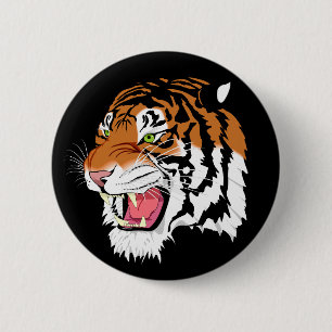 Sumatran tiger 6 cm round badge