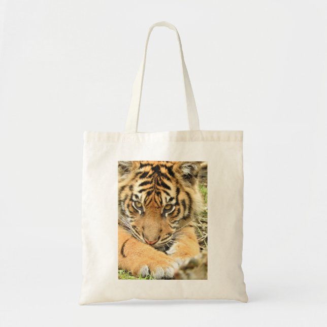 Sumatran Tiger Cub Tote Bag (Front)