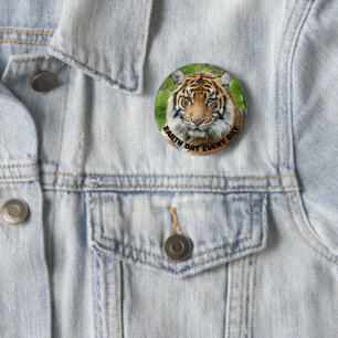 Sumatran Tiger Photo Earth Day 6 Cm Round Badge
