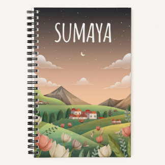 Sumaya's Serene Valley Notebook 🌷🏞️🌄