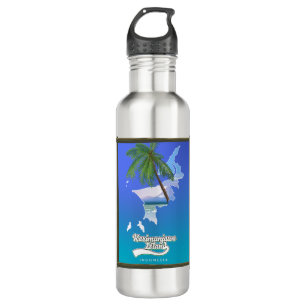 Sumba Island Indonesia travel map 710 Ml Water Bottle