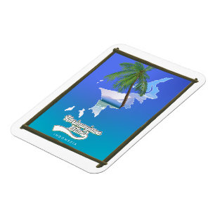 Sumba Island Indonesia travel map Magnet
