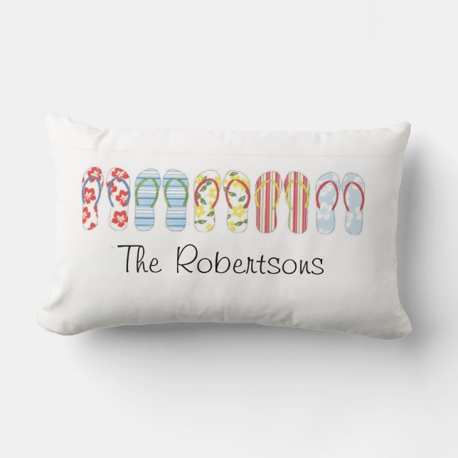Sumer flip flops pillow (Front)