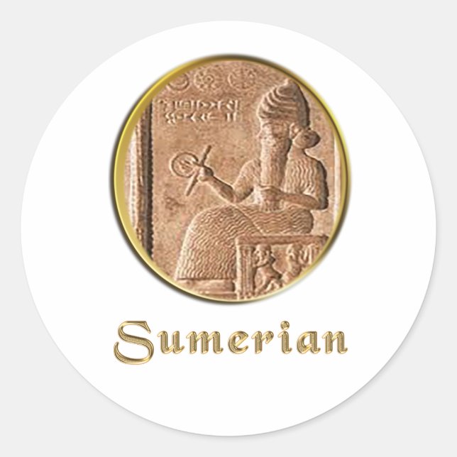 Sumerian Classic Round Sticker (Front)
