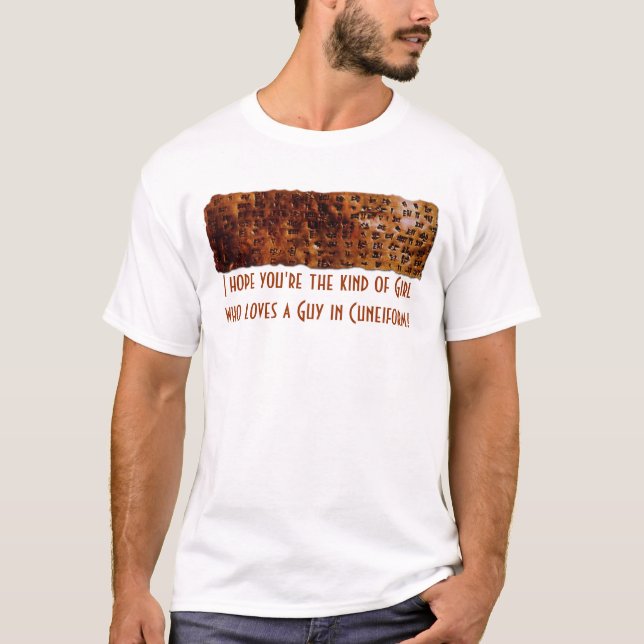 "Sumerian Cuneiform Writing" T-Shirts (Front)