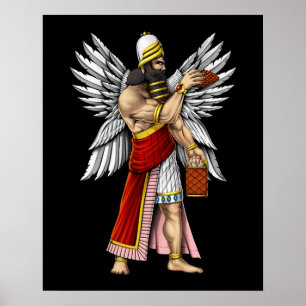Sumerian God Enki Poster