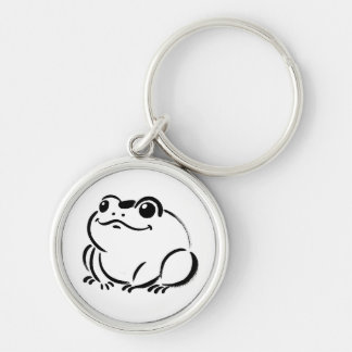 Sumi-e Ink Style Japanese Frog Key Ring